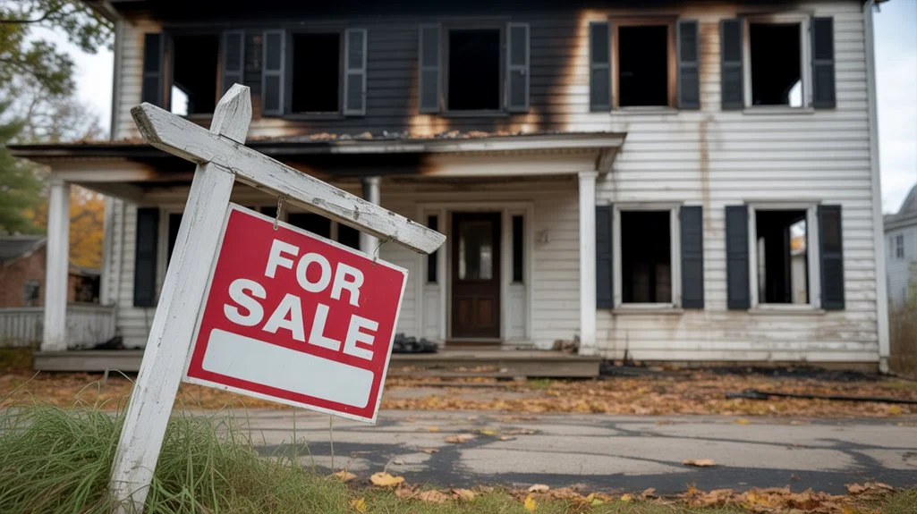fire damaged property for sale
