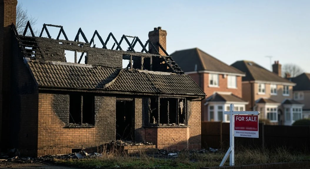 sell fire damaged property as is